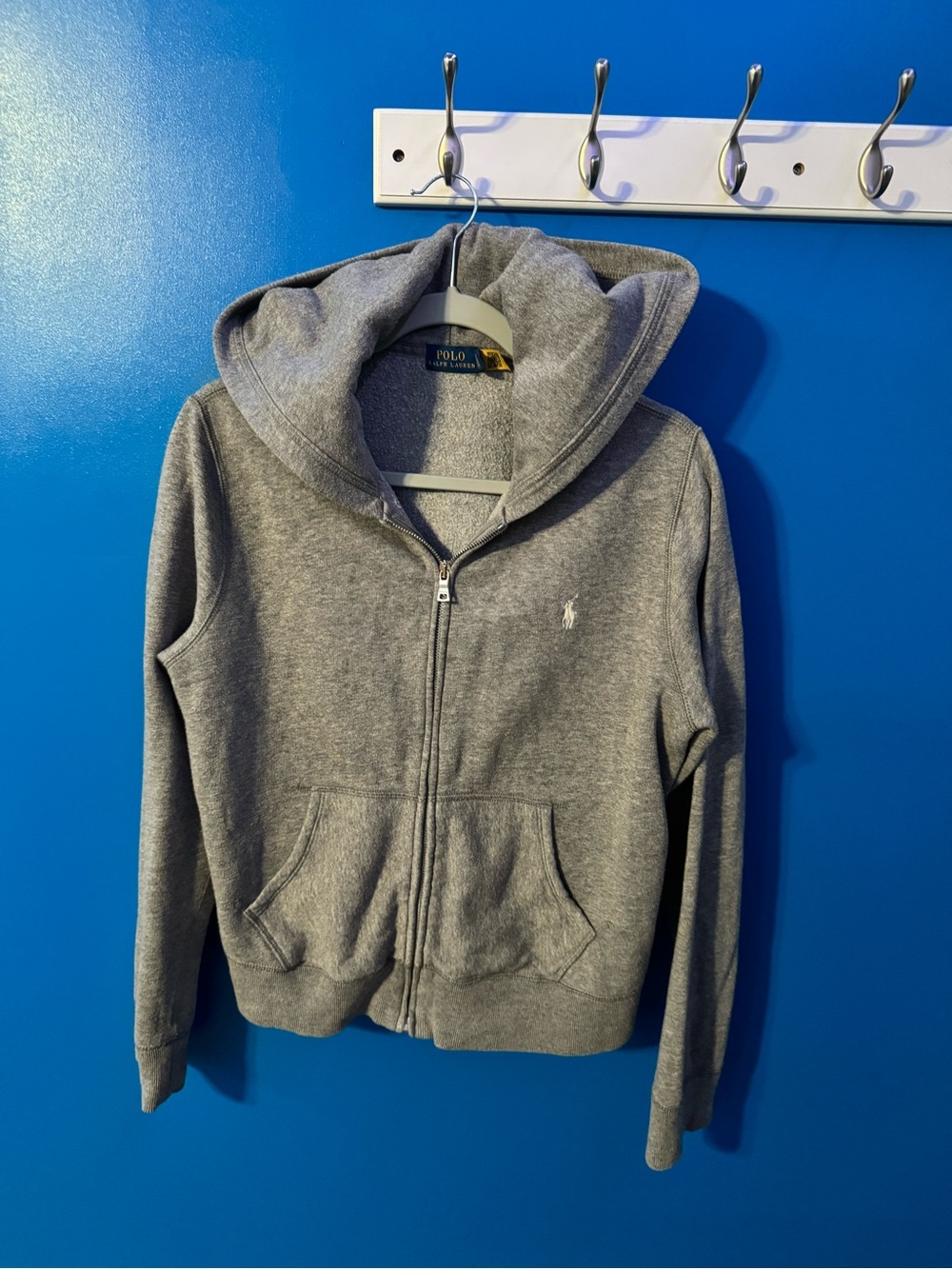 Polo by Ralph Lauren Kids Heather Gray Full-Zip Hooded Sweatshirt